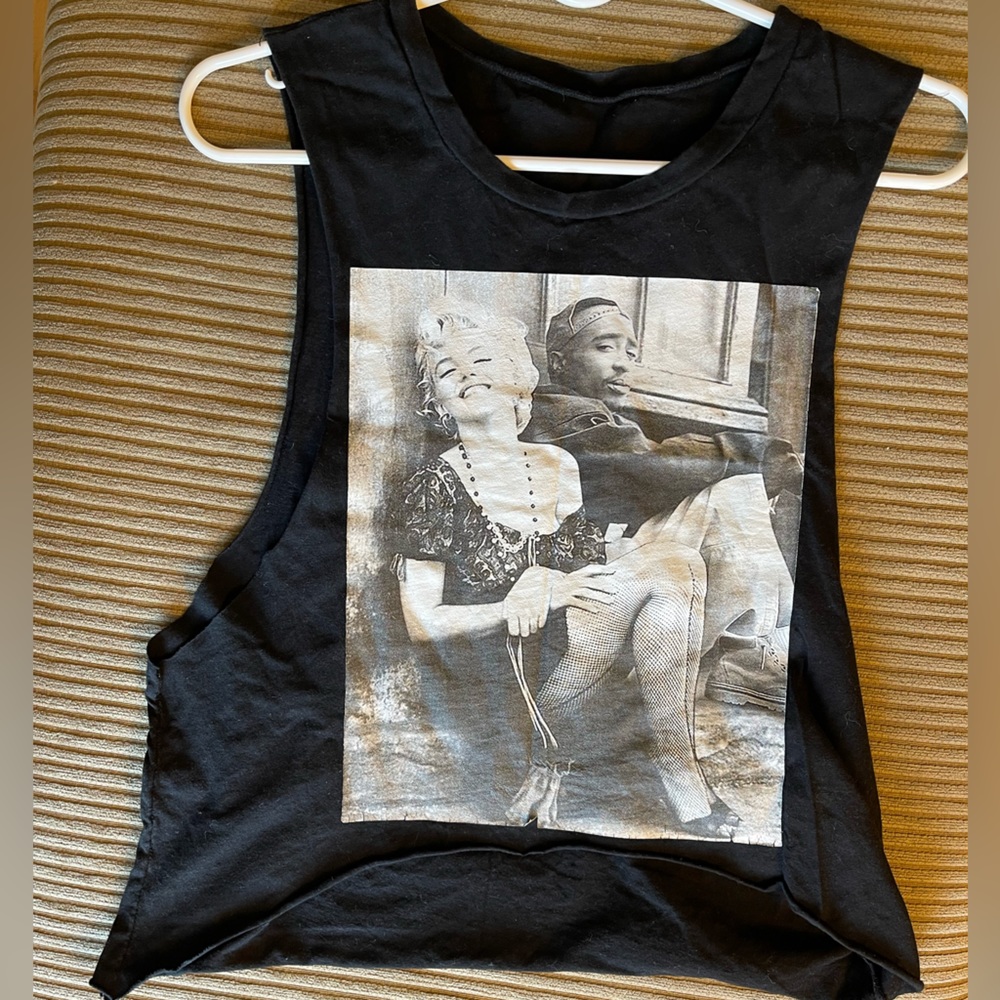 Marilyn and TuPac Crop muscle Tank